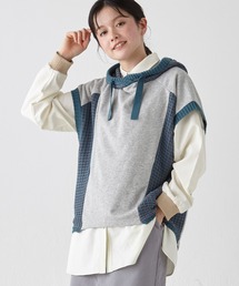 KRIFF MAYER Lady's Collection | ニット切り替えフードベスト(ベスト)