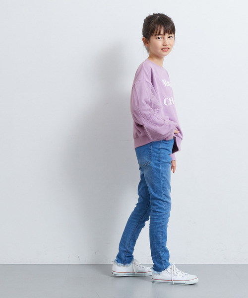 キッズ チュールスリーブプリントスウェット（スウェット