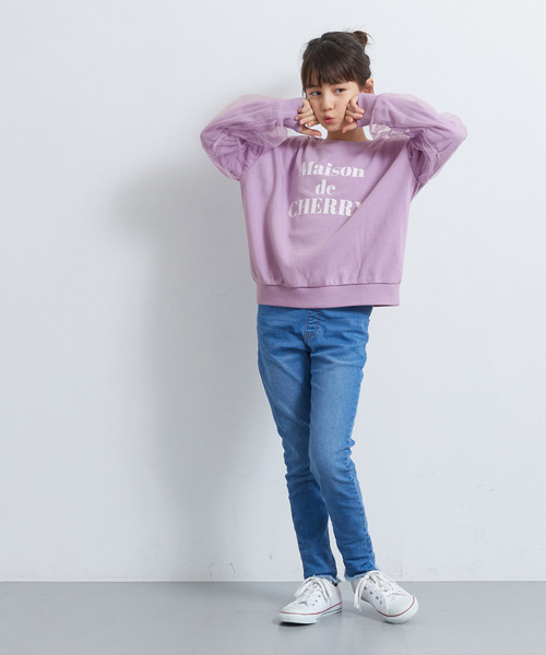 キッズ チュールスリーブプリントスウェット（スウェット