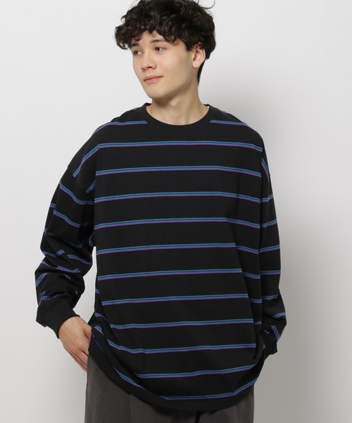 niko and...(ニコアンド)の「USAコットンロングスリーブTシャツ(Tシャツ/カットソー・メンズ・ベージュ/ブラック/チャコール/ライトグレー/オフホワイト/その他9/ネイビー/イエロー・MEDIUM/BIG(L))」の4枚目の写真