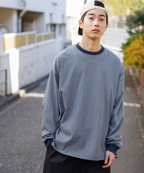 niko and...(ニコアンド)の「USAコットンロングスリーブTシャツ(Tシャツ/カットソー・メンズ・ベージュ/ブラック/チャコール/ライトグレー/オフホワイト/その他9/ネイビー/イエロー・MEDIUM/BIG(L))」の21枚目の写真