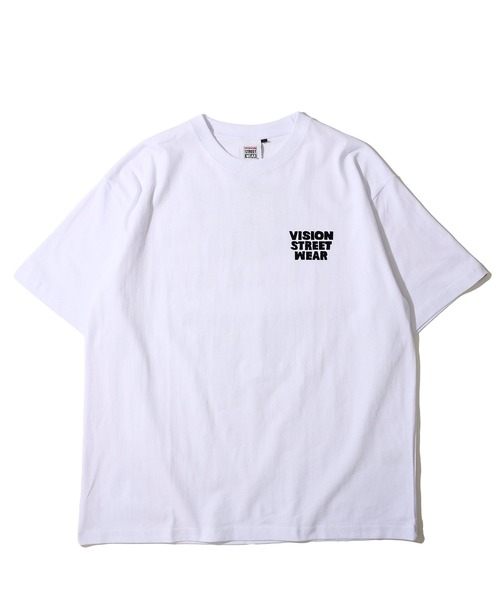 VISION STREET WEAR（ヴィジョンストリートウェア）の「【VISION STREET WEAR】オリジナルグラフィック フロッキープリントゴーストスケーターTシャツ / バックプリント（Tシャツ/カットソー・レディース・ホワイト/グリーン/ブラック・MEDIUM/LARGE/X-LARGE）」の4枚目の写真