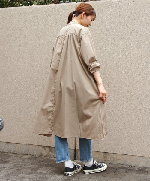 DANTON（ダントン）の「DANTON/ダントン　ギャザードレス　GATHER DRESS　DT-G0092 HTC（シャツワンピース・レディース・サックスブルー/ベージュ・36）」の11枚目の写真