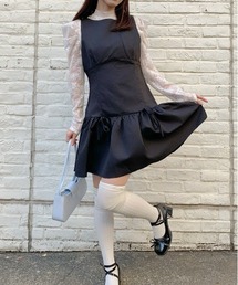 Silly（シリー）の「ノースリーブリボンミニワンピース（ワンピース）」