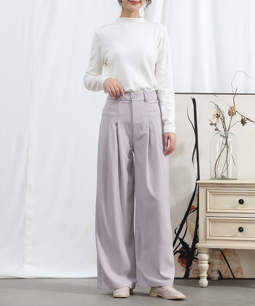 aimoha(アイモハ)の「aimoha/ストレートレッグワイドレッグパンツ(スラックス・レディース・ブラック/ベージュ/ミント/ライトパープル・SMALL/MEDIUM/LARGE/X-LARGE)」の22枚目の写真