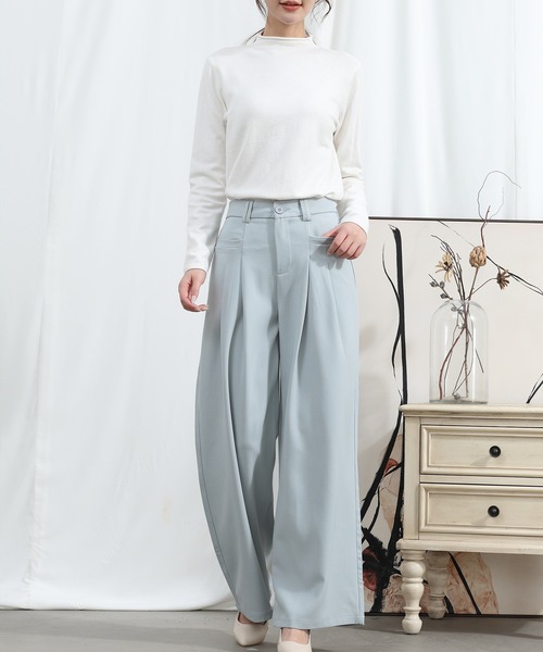 aimoha(アイモハ)の「aimoha/ストレートレッグワイドレッグパンツ(スラックス・レディース・ブラック/ベージュ/ミント/ライトパープル・SMALL/MEDIUM/LARGE/X-LARGE)」の18枚目の写真