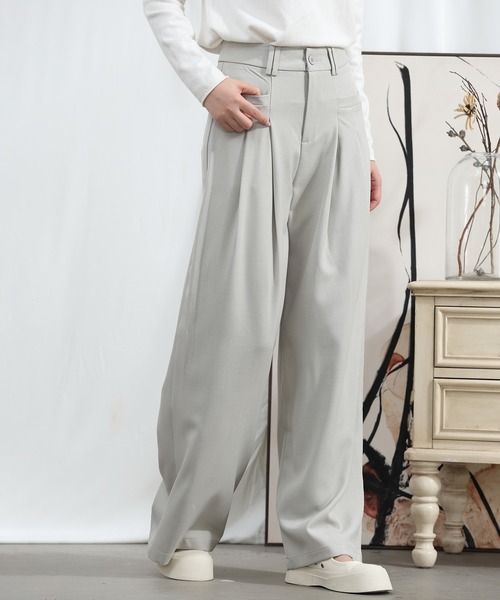 aimoha(アイモハ)の「aimoha/ストレートレッグワイドレッグパンツ(スラックス・レディース・ブラック/ベージュ/ミント/ライトパープル・SMALL/MEDIUM/LARGE/X-LARGE)」の16枚目の写真