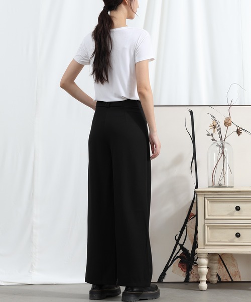 aimoha(アイモハ)の「aimoha/ストレートレッグワイドレッグパンツ(スラックス・レディース・ブラック/ベージュ/ミント/ライトパープル・SMALL/MEDIUM/LARGE/X-LARGE)」の6枚目の写真