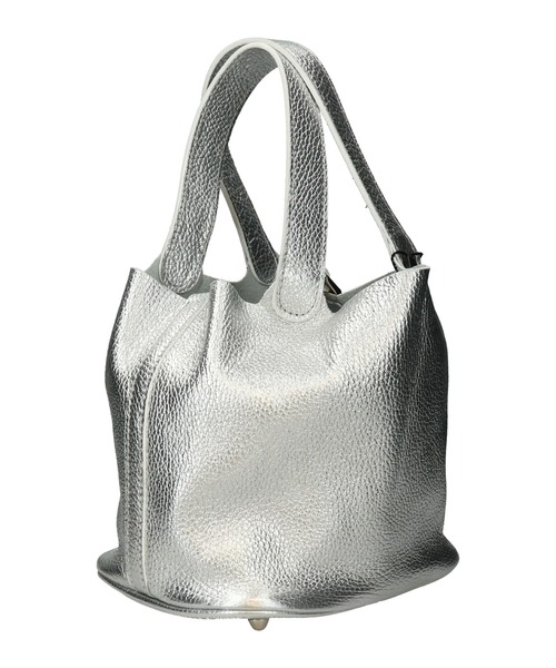 andrea cardone(アンドレアカルドネ)の「【ANDREA CARDONE】メタリックレザーバケットバッグ(Q56513)(ハンドバッグ・レディース・シルバー/ゴールド・ALL)」の10枚目の写真