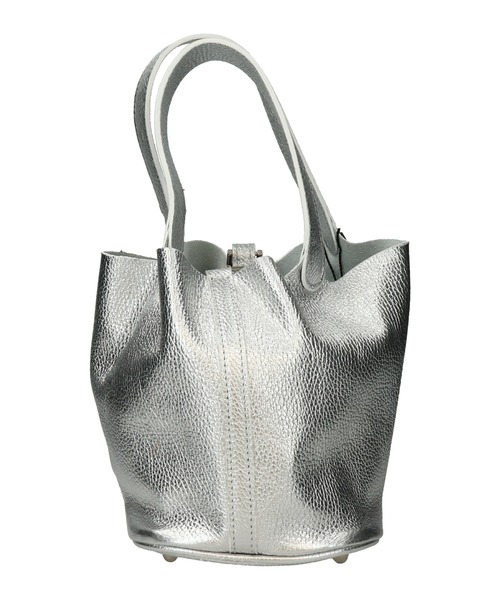 andrea cardone(アンドレアカルドネ)の「【ANDREA CARDONE】メタリックレザーバケットバッグ(Q56513)(ハンドバッグ・レディース・シルバー/ゴールド・ALL)」の9枚目の写真
