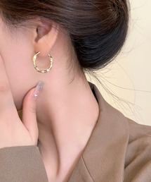 【Bz】ツイストフープピアス/ペア(RZ)