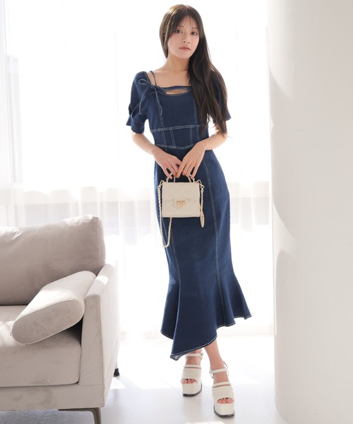 デニムマーメイドワンピース デニムマーメイドワンピース・全1色 | レディースファッション