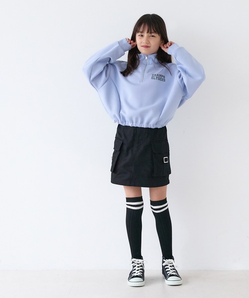 coca(coca)(コカ)の「キッズ ソフトスウェットハーフジッププルオーパー(スウェット・キッズ・ブラック/ブルー/ライトピンク/チャコール・120/130/140/150)」の5枚目の写真