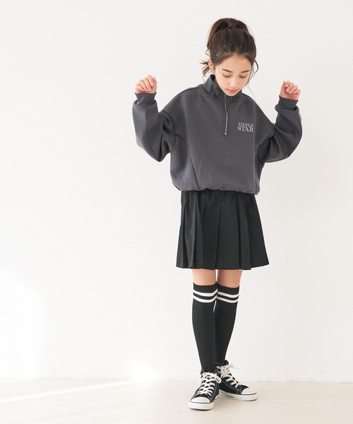 coca(coca)(コカ)の「キッズ ソフトスウェットハーフジッププルオーパー(スウェット・キッズ・ブラック/ブルー/ライトピンク/チャコール・120/130/140/150)」の13枚目の写真