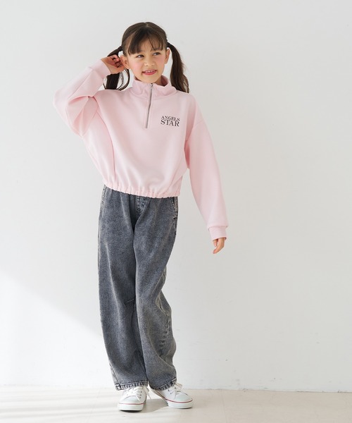 coca(coca)(コカ)の「キッズ ソフトスウェットハーフジッププルオーパー(スウェット・キッズ・ブラック/ブルー/ライトピンク/チャコール・120/130/140/150)」の15枚目の写真