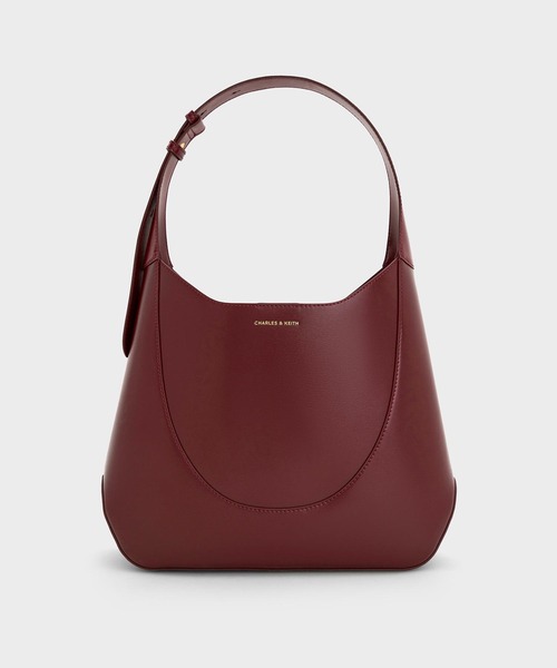 CHARLES & KEITH(チャールズ & キース)の「Sigrid シグリッド ホーボーバッグ(ショルダーバッグ・レディース・クリーム/ダークパープル/スミクロ・L)」の3枚目の写真