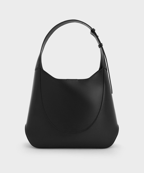 CHARLES & KEITH(チャールズ & キース)の「Sigrid シグリッド ホーボーバッグ(ショルダーバッグ・レディース・クリーム/ダークパープル/スミクロ・L)」の18枚目の写真