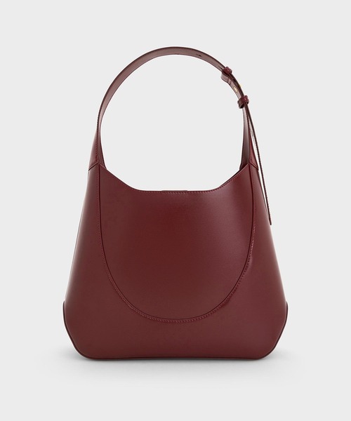 CHARLES & KEITH(チャールズ & キース)の「Sigrid シグリッド ホーボーバッグ(ショルダーバッグ・レディース・クリーム/ダークパープル/スミクロ・L)」の10枚目の写真