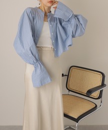 volume sleeve cropped shirt /ボリュームスリーブ クロップド シャツ