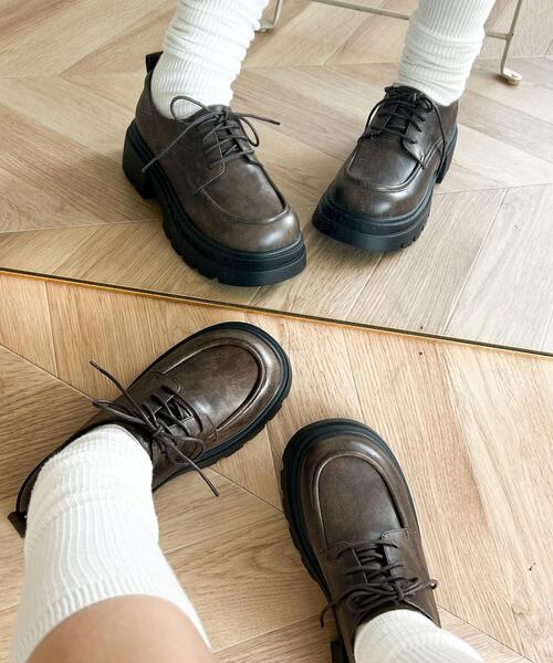 WEGO（ウィゴー）の「WEGO/レースアップシューズ（ドレスシューズ・レディース・ブラウン/ブラック・LARGE/MEDIUM/SMALL）」の10枚目の写真