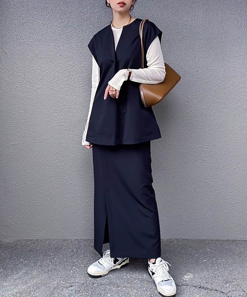 未使用 ZARA ジレ ラインストーンボタン ロング ベスト M ブラック ラインストーンボタン ロング ベスト - ブラック | ZARA Japan