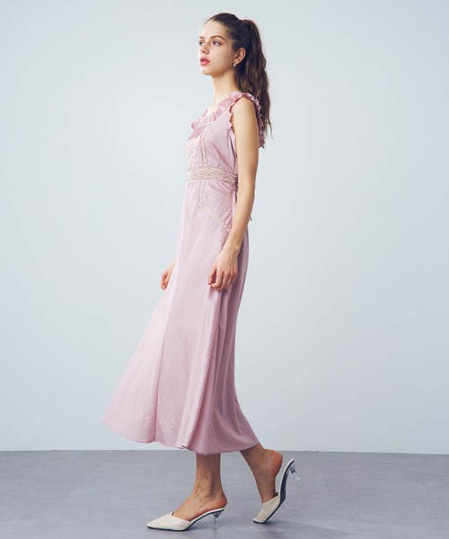 【DEICY完売商品】ストライプレースワンピース ストライプレースワンピース（ワンピース）｜ME COUTURE（ミー