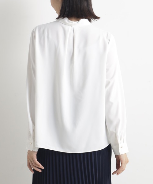 FOUND GOOD（ファウンドグッド）の「O/ボウタイブラウスLS（シャツ/ブラウス・レディース・ホワイト系5/ブルー系2/グレー系/ブラック・M/S/L）」の5枚目の写真