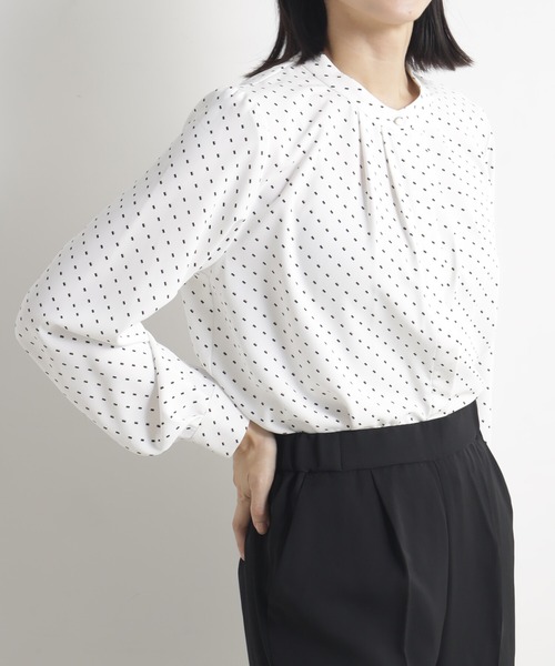 FOUND GOOD（ファウンドグッド）の「O/ボウタイブラウスLS（シャツ/ブラウス・レディース・ホワイト系5/ブルー系2/グレー系/ブラック・M/S/L）」の15枚目の写真