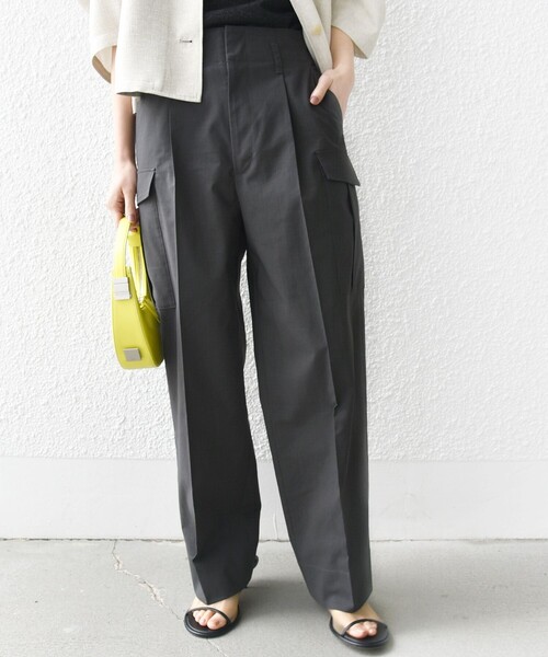 SHIPS（シップス）の「〈洗濯機可能〉ポリエステル 麻 カーゴ パンツ（カーゴパンツ・レディース・ダークグレー/ネイビー/ライトピンク・38/36）」の20枚目の写真