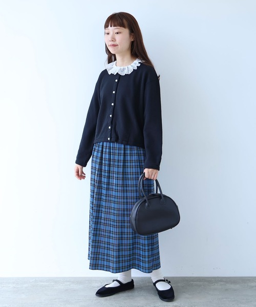 bulle de savon(ビュルデサボン)の「△itsumo 裏毛カーディガン(カーディガン/ボレロ・レディース・ブルー/ブラック/イエロー・FREE)」の18枚目の写真