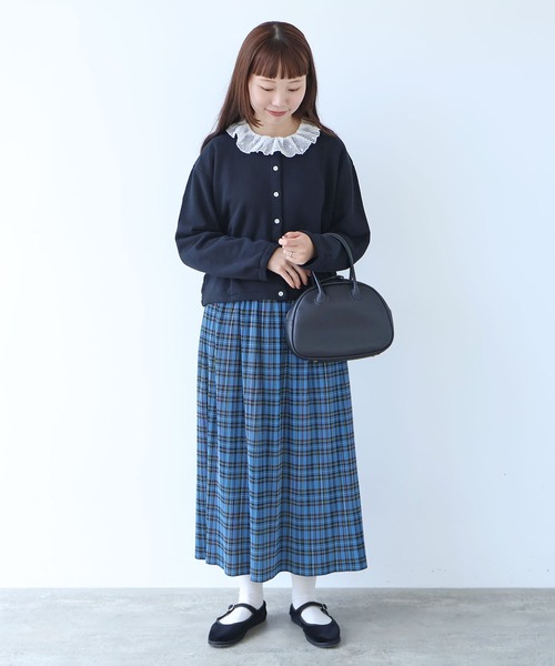 bulle de savon(ビュルデサボン)の「△itsumo 裏毛カーディガン(カーディガン/ボレロ・レディース・ブルー/ブラック/イエロー・FREE)」の22枚目の写真