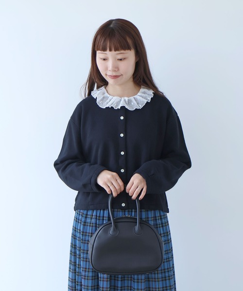 bulle de savon(ビュルデサボン)の「△itsumo 裏毛カーディガン(カーディガン/ボレロ・レディース・ブルー/ブラック/イエロー・FREE)」の12枚目の写真