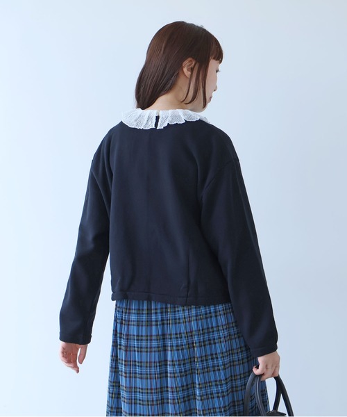 bulle de savon(ビュルデサボン)の「△itsumo 裏毛カーディガン(カーディガン/ボレロ・レディース・ブルー/ブラック/イエロー・FREE)」の14枚目の写真