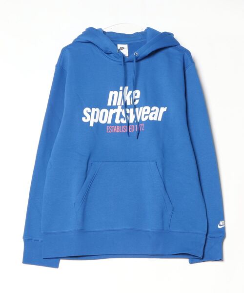 NIKE(ナイキ)の「ナイキ NIKE ナイキ クラブ BB NSW GFX プルオーバー L/S フーディ(スウェット・メンズ・ブルー/ネイビー/オレンジ/グレー・S/M/L/LL/3L)」の1枚目の写真