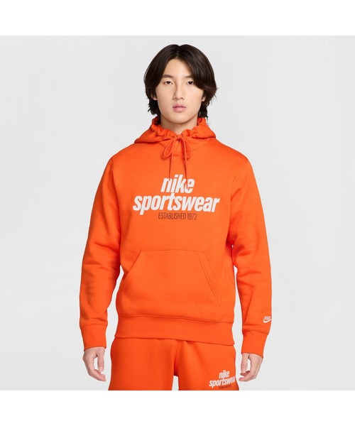 NIKE(ナイキ)の「ナイキ NIKE ナイキ クラブ BB NSW GFX プルオーバー L/S フーディ(スウェット・メンズ・ブルー/ネイビー/オレンジ/グレー・S/M/L/LL/3L)」の5枚目の写真
