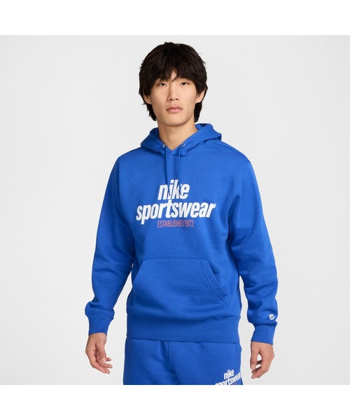 NIKE(ナイキ)の「ナイキ NIKE ナイキ クラブ BB NSW GFX プルオーバー L/S フーディ(スウェット・メンズ・ブルー/ネイビー/オレンジ/グレー・S/M/L/LL/3L)」の6枚目の写真