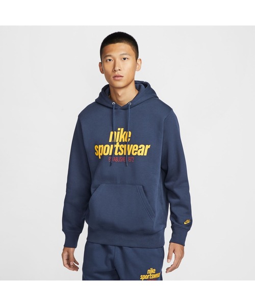 NIKE(ナイキ)の「ナイキ NIKE ナイキ クラブ BB NSW GFX プルオーバー L/S フーディ(スウェット・メンズ・ブルー/ネイビー/オレンジ/グレー・S/M/L/LL/3L)」の7枚目の写真