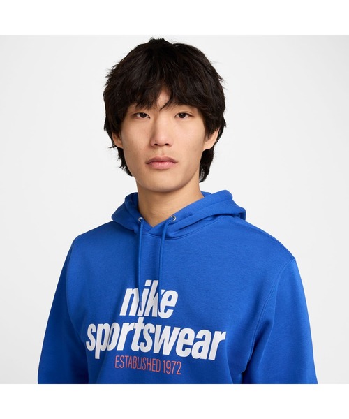NIKE(ナイキ)の「ナイキ NIKE ナイキ クラブ BB NSW GFX プルオーバー L/S フーディ(スウェット・メンズ・ブルー/ネイビー/オレンジ/グレー・S/M/L/LL/3L)」の16枚目の写真