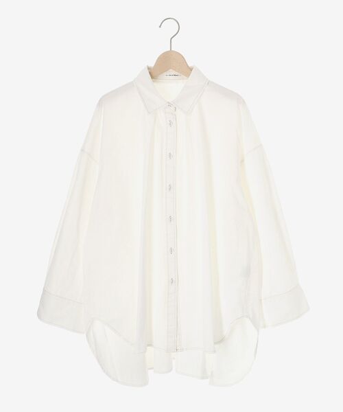 le.coeur blanc(ルクールブラン)の「《WEB限定アイテム》バックデザインオーバーデニムシャツ(シャツ/ブラウス・レディース・オフホワイト/ブルー/ネイビー・38)」の15枚目の写真