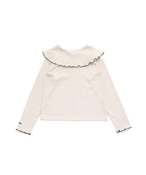 JENNI love（ジェニィラブ）の「ビッグえりテレコトップス（Tシャツ/カットソー・キッズ・アイボリー/サックスブルー/ブラック・130cm/140cm/150cm/160cm）」の14枚目の写真