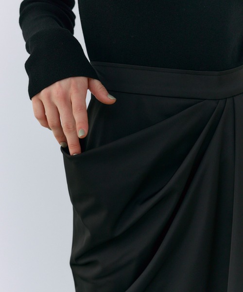 JOSE MOON（ジョゼムーン）の「DOCKING DRAPE DRESS/ドッキングドレープドレス（ワンピース・レディース・ホワイト/ブラック・38/36）」の14枚目の写真