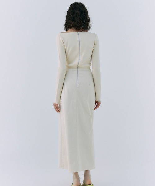 JOSE MOON（ジョゼムーン）の「DOCKING DRAPE DRESS/ドッキングドレープドレス（ワンピース・レディース・ホワイト/ブラック・38/36）」の20枚目の写真