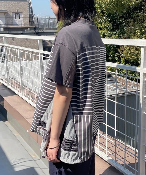 ボーダーコンビネーションTシャツ（Tシャツ/カットソー）｜AULA