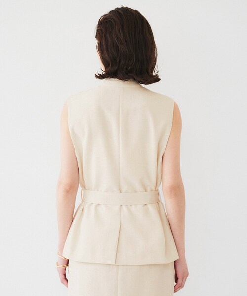 DT♪ PALK リネンキャンバス ベスト ジレ 関税込 セール】【セットアップ可能】リネンライクキャンバス ジレ
