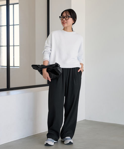 FRAMeWORK（フレームワーク）の「リネンブレンドミニ裏毛プルオーバー（スウェット・レディース・イエロー/ベージュ/サックスブルー・FREE）」の9枚目の写真