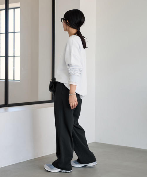 FRAMeWORK（フレームワーク）の「リネンブレンドミニ裏毛プルオーバー（スウェット・レディース・イエロー/ベージュ/サックスブルー・FREE）」の10枚目の写真