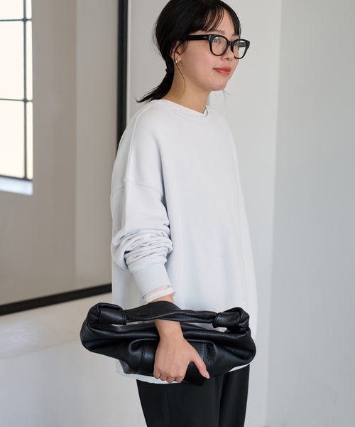 FRAMeWORK（フレームワーク）の「リネンブレンドミニ裏毛プルオーバー（スウェット・レディース・イエロー/ベージュ/サックスブルー・FREE）」の16枚目の写真