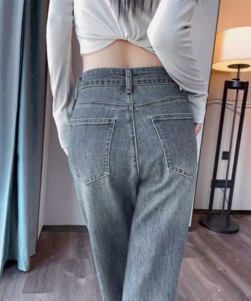 Miniministore（ミニミニストア）の「キラキラデニムパンツラインストーンデニム（デニムパンツ・レディース・ブルー・XL/M/S/L）」の9枚目の写真