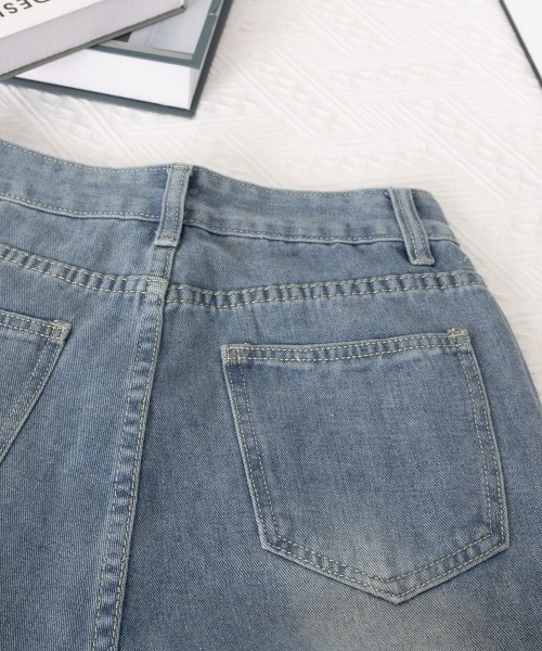 Miniministore（ミニミニストア）の「キラキラデニムパンツラインストーンデニム（デニムパンツ・レディース・ブルー・XL/M/S/L）」の22枚目の写真