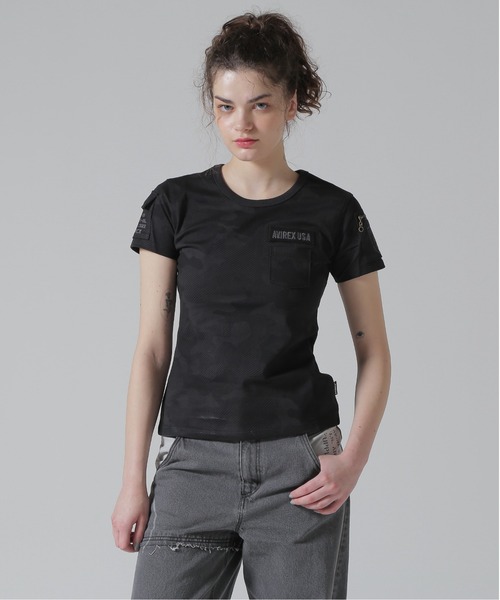 AVIREX(アヴィレックス)の「ファティーグTシャツ/ FATIGUE T-SHIRT(Tシャツ/カットソー・レディース・オリーブ/ブラック/ホワイト/ネイビー/ホワイト系その他/ブラック系その他・M/S/L)」の21枚目の写真